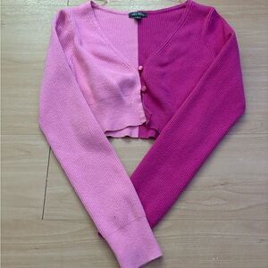 Wild Fable cropped split color cardigan